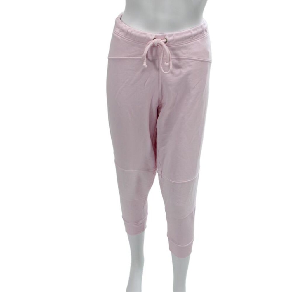 Love Shack Fancy Womens Capri Pink Cotton Drawstring Pants Size L